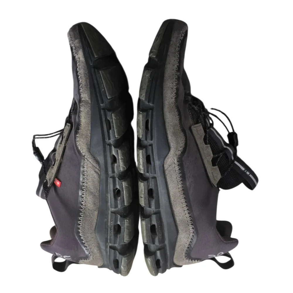 On Running Men's Athletic Sneaker Shoes - Black and Gray Size 12